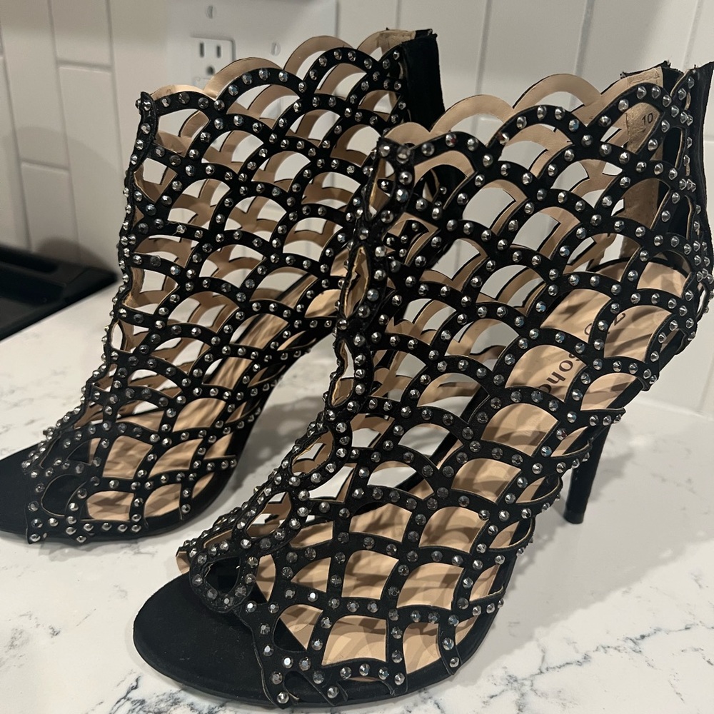 Zigi Soho Rhinestone Black Heels